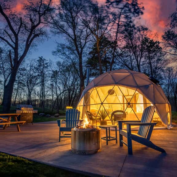 Geo Dome at Big Rock Creek! (on a 980 acre playground) - Image 1